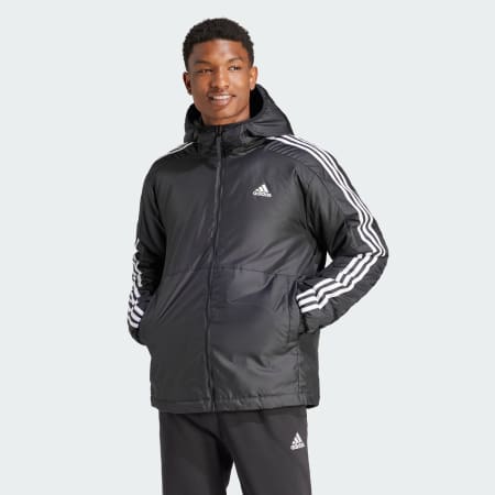 جاكيت Essentials 3-Stripes Insulated Hooded