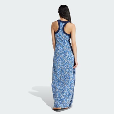 Rochie maxi adidas Originals x Liberty London, monocromă