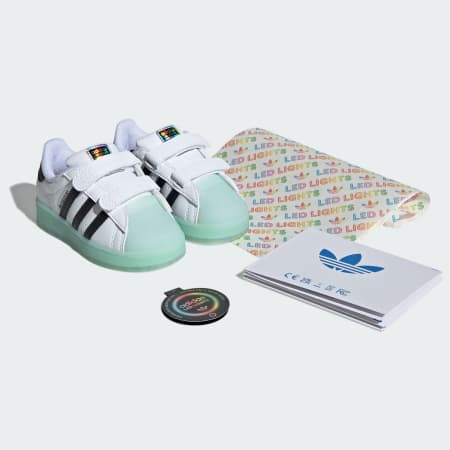 Adidas baby girls' and boys' shoes  white/green best sale