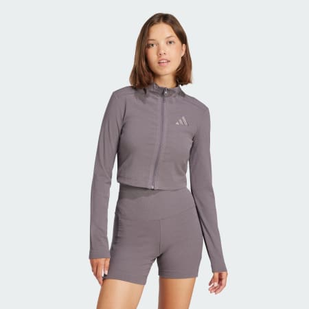 All SZN Ribbed Crop Long Sleeve Top
