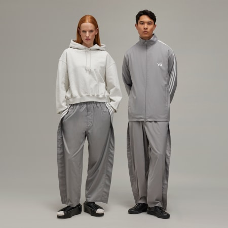 Pantaloni de trening din lână rafinată Y-3 - 3 dungi