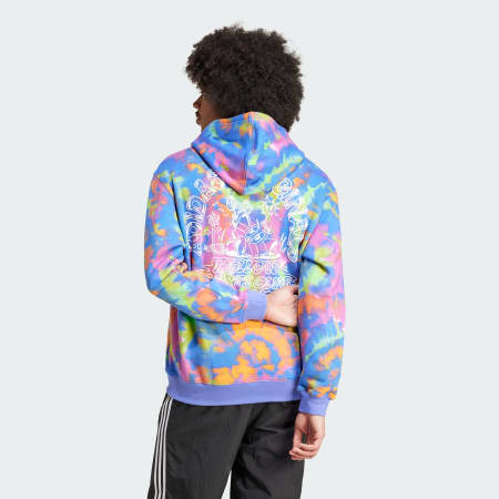 Tie-Dyed Allover Print Hooded Sweatshirt