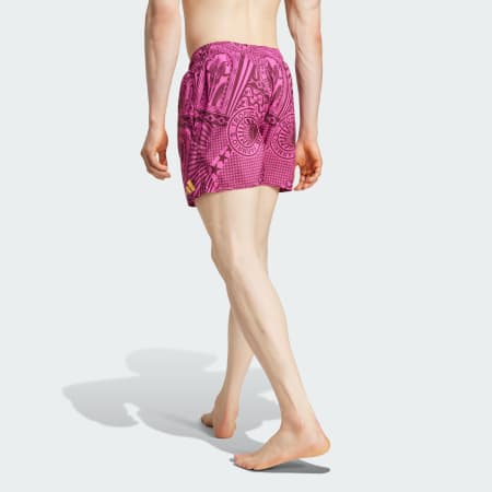 adidas x FARM 3-Stripes Swim Shorts 5-Inch