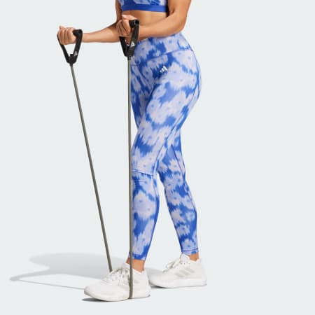 Optime Essentials Allover Print Flower Tie-Dye Leggings