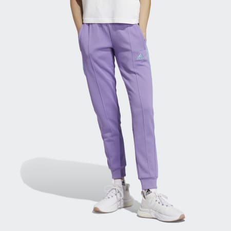 Purple adidas Originals Womens Linen Tracksuit Pants - Get The Label