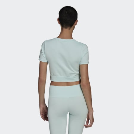 adidas AEROKNIT Seamless Fitted Cropped Tee
