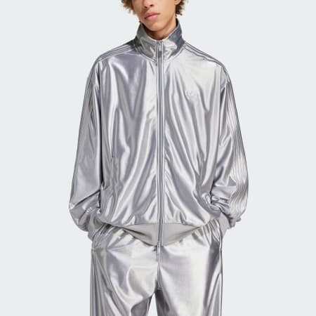 Silver store adidas tracksuit