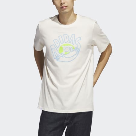 Men's Clothing - adidas Change Through Sports Earth Graphic Tee - White ...