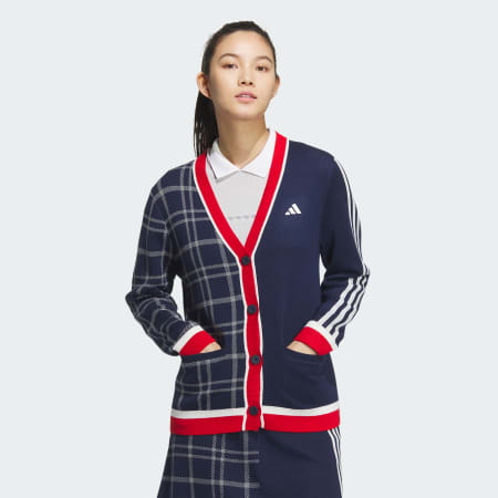 Fully Fashion 3-Stripes and Checked Cardigan