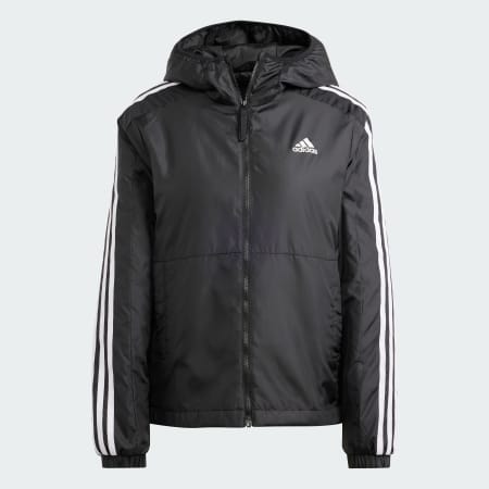 جاكيت Essentials 3-Stripes Insulated Hooded