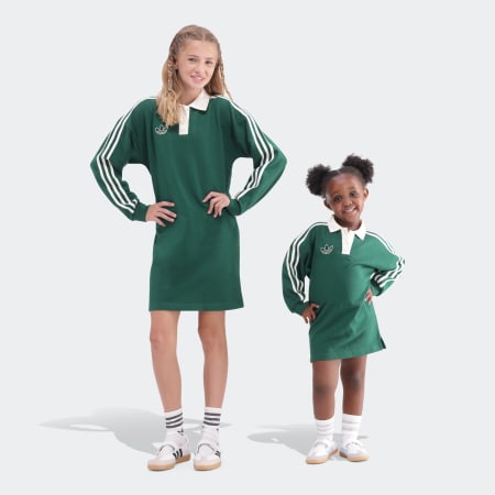 Dumbo Graphic French Terry Long Sleeve Polo Dress