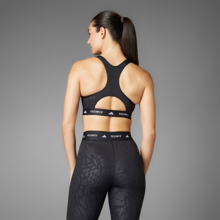 Techfit Medium-Support High-Neck Print Bra