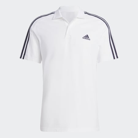 Essentials Piqué Embroidered Small Logo 3-Stripes Polo Shirt