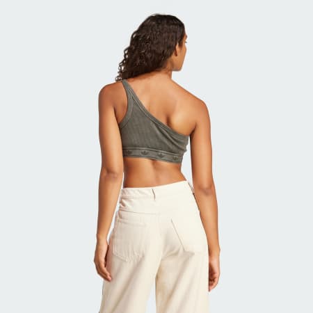 Ribbed One-Shoulder Top