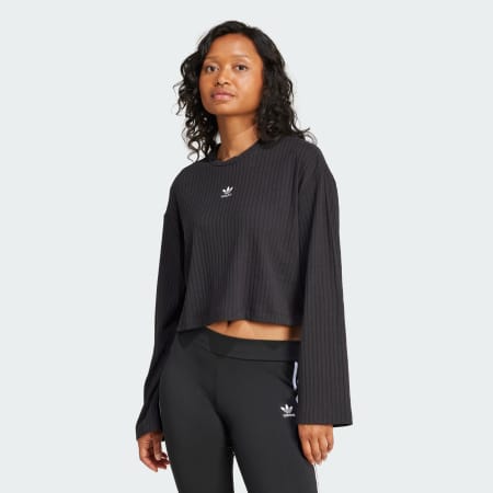 Essentials Wide Rib Long Sleeve Tee