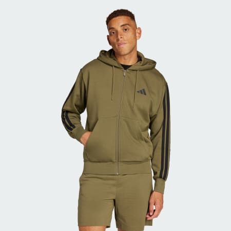 Essentials 3-Stripes Fleece Hoodie