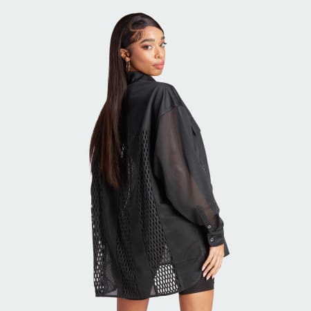 Blue Version 3-Stripes Mesh Shirt