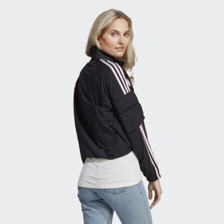 3-Stripes Lightweight Jacket with Chenille Flower Patches