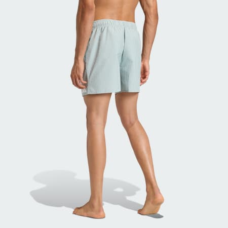 Seersucker Stripy Swim Shorts 5-Inch