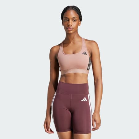 Powerreact Train Medium-Support 3-Stripes Bra