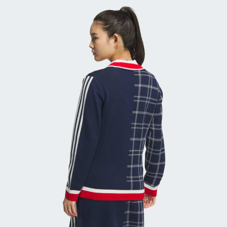 Fully Fashion 3-Stripes and Checked Cardigan