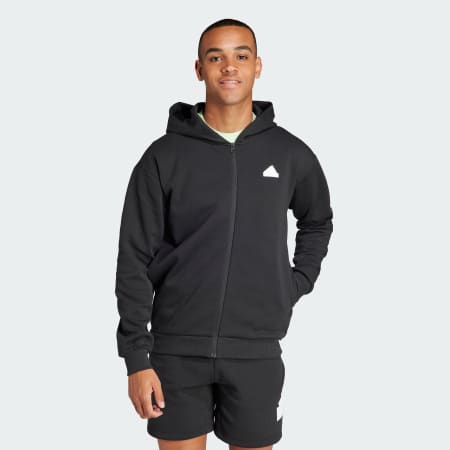 Men s Clothing Future Icons Badge of Sport Full Zip Hoodie Black adidas Saudi Arabia