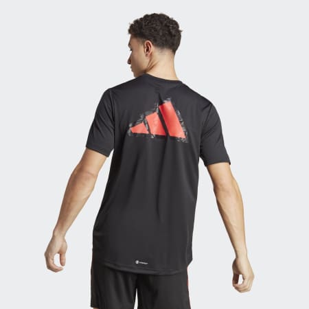 Adidas D2M 3-Stripe Front-Logo Crew-Neck Sports T-Shirt for Men - White and  Black, M: Buy Online at Best Price in Egypt - Souq is now