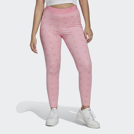 بنطال ضيّق 7/8 High Waist Allover Print 