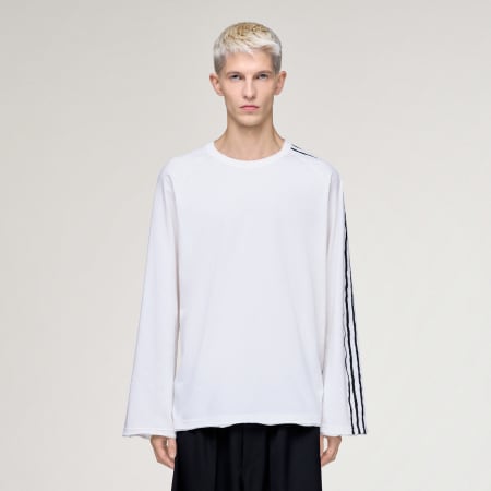 MAJICA DUGIH RUKAVA NEOBRAĐENIH RUBOVA Y-3 3 STRIPES