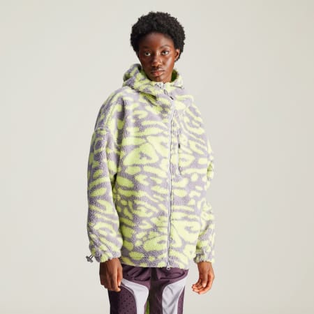 Top jacard din fleece cu fermoar adidas by Stella McCartney