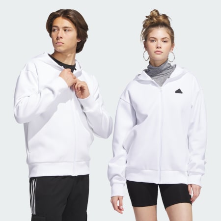 adidas Future Icons Allover Print Full-Zip Hoodie - White | Men's Lifestyle  | adidas US