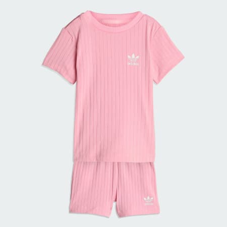 REGULAR WIDE RIB SHORT T-SHIRT SET