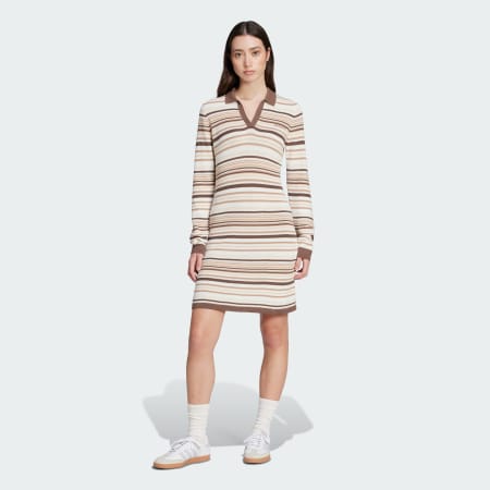 שמלת פולו סרוגה Striped