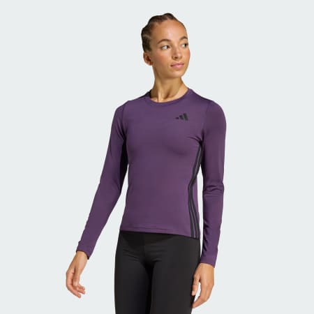 Essentials Long Sleeve 3-Stripes Workout Top