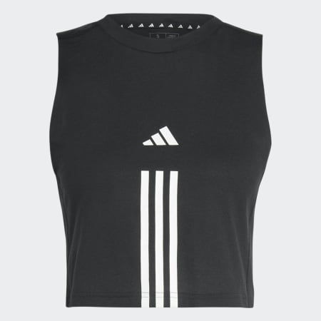 Train Essentials Train Cotton 3-Stripes Crop Tank Top