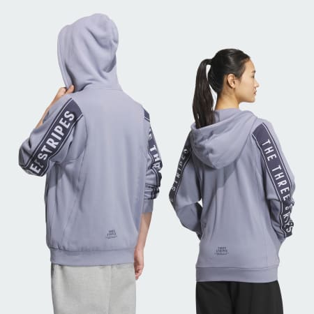 Wording Pack Loose Fit French Terry Full-Zip Hoodie