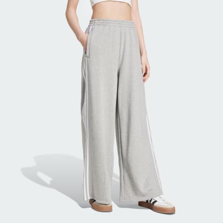 Hlače s tri pruge Loose French Terry Wide Leg