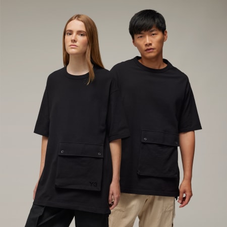 Y-3 Crepe Jersey Short Sleeve Pocket Tee