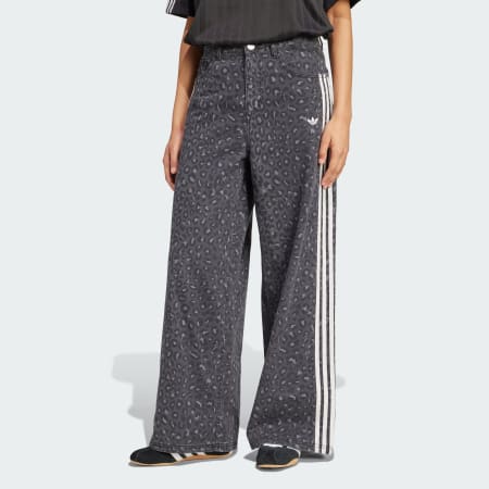 Originals Denim Leopard Print Loose Pants