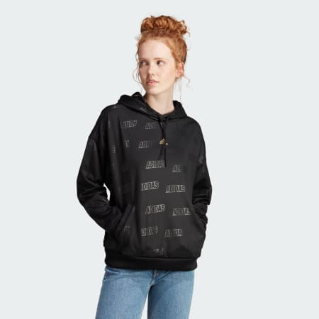 Embossed Monogram Fleece Hoodie