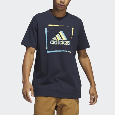 Two-Tone Stencil Short Sleeve Graphic Tee