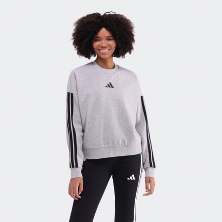 Essentials 3-Stripes Fleece Sweatshirt