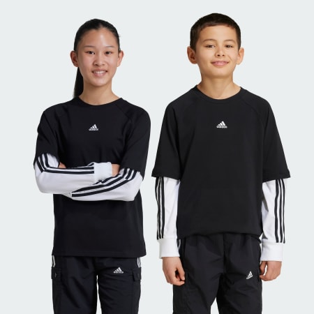 Clothing Street Jam 2 in 1 Long Sleeve Tee Kids Black adidas South Africa