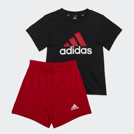 adidas Essentials Organic Cotton Tee and Shorts Set - Black | adidas UAE