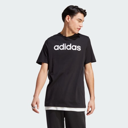 Essentials Single Jersey Linear Embroidered Logo Tee