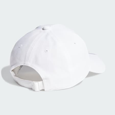 Casquette adidas à boucle en coton blanc uni à logo frontal en dégradé  contrastant