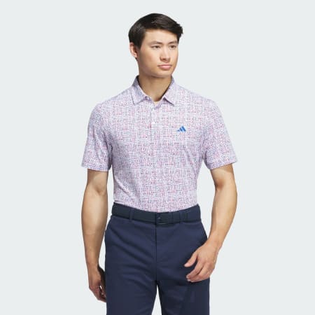 Tricou polo Ultimate365 Power Grid cu imprimeu tip rețea