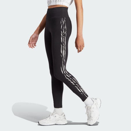 Buy Adidas women sportswear fit brand logo training leggings black Online |  Brands For Less