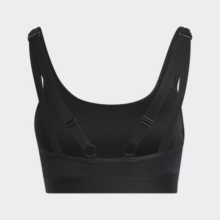 adidas Brassière en coton Purebare Maintien léger - Noir