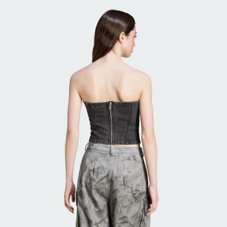 Washed-Out Corset Top